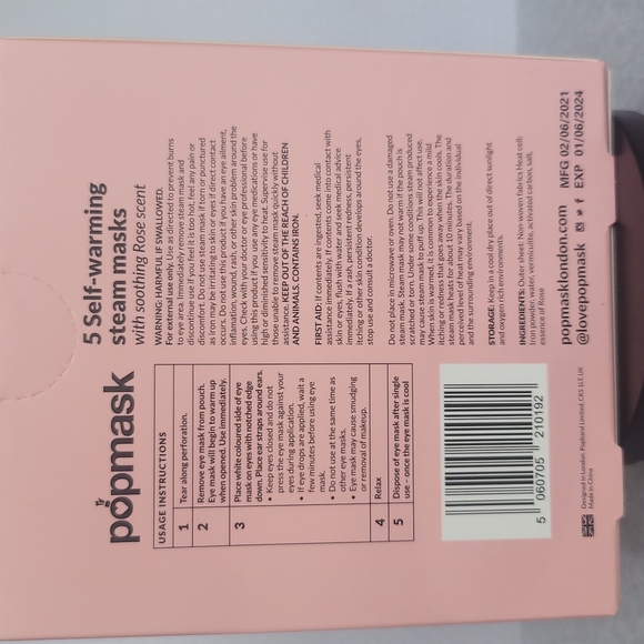 Popmask Sleepover 5 Self-warming steam masks - Picture 5 of 6